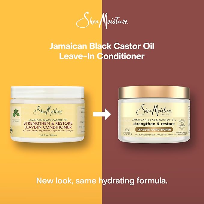SheaMoisture Jamaican Black Castor Oil, Strengthen & Restore Leave-In Conditioner, 11.5 fl oz (340 ml)