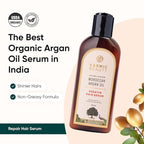 100% Organic Moroccan Argan Oil & Natural Keratin Luxurious Hair Serum | Get Smooth, Silky & Shiny Hair | Lightweight & Non-Greasy Formula | Sulfates & Parabens Free | 3.4 fl oz