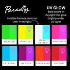 Mehron Paradise FX UV Neon Glow – Neon UV Super Nova 1.4 oz | Water Activated Black Light UV Paint for Raves, Costumes, SFX, Halloween, Stage, Theater & Cosplay