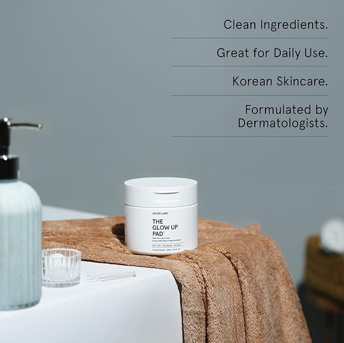 Rice Toner Pads Korean Skin Care Daily Exfoliating Pads for Face: THE GLOW UP Centella AHA PHA Niacinamide Brightening Toner for Mens Skincare, Facial Cleansing, Acne Pores, Dark Spots & Skin Radiance