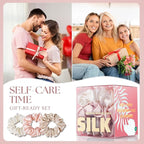 3 Pack Mulberry Silk Scrunchies for Women – 22 Momme 6A Grade Hair Ties, Anti-Frizz & Anti-Breakage, Gentle & Safe for All Hair Types, Daily Styling & Overnight Care