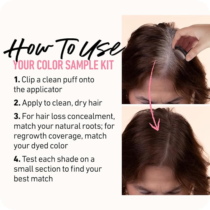 BOLDIFY Hairline Powder Color Sample Kit - Root Touch Up Hair Color for Gray Coverage - Bald Spot Concealing Hair Powder for Women & Men - 24-Hour Stain-Proof - Darker Blondes