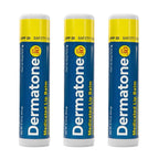 Dermatone Original Medicated Lip Balm Stocking Stuffer | Soothing & Moisturizing | Cocoa Butter, Aloe, Vitamin E | Heal & Repair Chapped Lips | SPF30 | 3-Pack, 0.15oz sticks