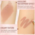 FV Long Lasting Cream Eyeshadow Stick, Waterproof & High Pigmented Eye Shadow Sticks Duo with Blending Sponge, Crease-Proof & Natural Finish Eyeshadow Pencil, Sand Matte