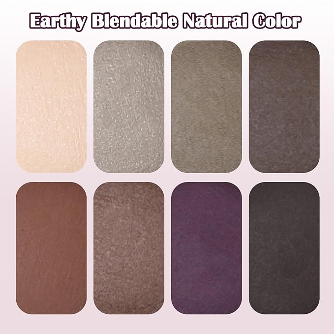 UCANBE 8 Color Nude Smokey Baked Matte Eyeshadow Palette - Highly Pigmented, Smooth & Blendable Formula with Neutral & Earthy Tones for Everyday & Dramatic Eye Makeup Pallet (01 Matte)