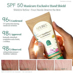 APUREE U V Nail Lamp Hand Screen: Hand Sunscreen SPF 50+/PA++++| UV Lights Protection Cream| Fragrance-Free & Hypoallergic Formula| For Nail Salon Home Use| Vegan & Cruelty Free| Deep Hydrate Moisture