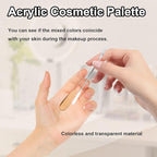 2 Pcs Acrylic Cosmetic Makeup Palette with 2