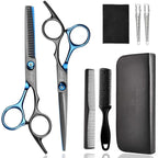 Hair Scissors Thinning Shears Set, Fcysy Professional Hair Cutting Scissor Kit Texturizing Shears Set, Barber Scissors Kit with Hairdresser Haircut Layering Shears