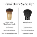 LAURA GELLER NEW YORK The Wonder Brush - Makeup Brush with Wooden Handle - Cream & Liquid Blush - Even Application and Blending