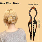 4 Pcs French Hair Pin Color Mixing French Hair Pins for Women French U Shaped Prestiges Hairpin for Thin Thick Hair Women Vintage Hairstyle Accessories