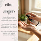 CIBU Nourishing Argan Oil Hair Serum | Anti-Frizz, Heat Protectant & Anti-Breakage Formula | Lightweight Hair Treatment | 4 Ounces