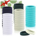 Bessrung 100 PCS Seamless Nylon Hair Ties, No Damage Elastics Hair Ties for Women Girls, Soft Stretchy Ponytail Holders for Thin Thick Hair, Snag-Free Hair Bands Christmas Gift(Gradient Blue)