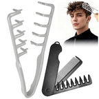 Texture Comb, Voluminous Wide Toothed Hair Comb, Wide & Fine-Toothed Dual-Purpose SetBangs Seam Grooming Accessory for Women and Men, ABS plastic with textured grip(1 SET)
