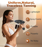 Cordless Spray Tan Machine, Spray Tan Gun for Self Tanning Travel Beach Salon DIY, Portable & Rechargeable Spray Tan Machine, Long Battery Life, Even Spraying, Lightweight, Include Type-C Cable, Mitt