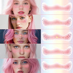 10Pcs Rainbow Face Makeup Patches, Glitter Freckles Face Tattoo for Teenagers & Young Women, Sparkle Freckles Waterproof Face Glitter Freckles for Christmas (10PcsI Blush)