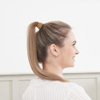 50PCS Seamless Hair Ties for Women Thick Hair, Soft Pony Tails, Large Elastic Hair Bands, Thick Ponytail Holders No Damage, Light Brown, 2 Inch in Diameter