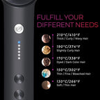 Hair Straightener Brush, TYMO Ring Hair Straightener Comb Straightening Brush for Women with 5 Temps 20s Fast Heating & Dual Voltage, Black