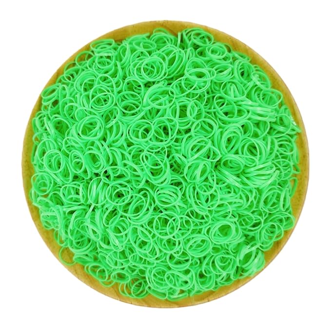 3200 Pcs Elastic Rubber Bands Small Hair Ties Hair Rubber Mini Hair Bands Hair Elastics Tiny Soft Holder Ponytails for Girls (Green)