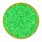 3200 Pcs Elastic Rubber Bands Small Hair Ties Hair Rubber Mini Hair Bands Hair Elastics Tiny Soft Holder Ponytails for Girls (Green)