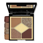 Boobeen 5-Color Eyeshadow Palette, Brown Neutral Tones with Matte Shimmer Glitter Finishes, Long-Lasting Everyday Makeup Palette，Blendable & Pigmented,Travel-Friendly