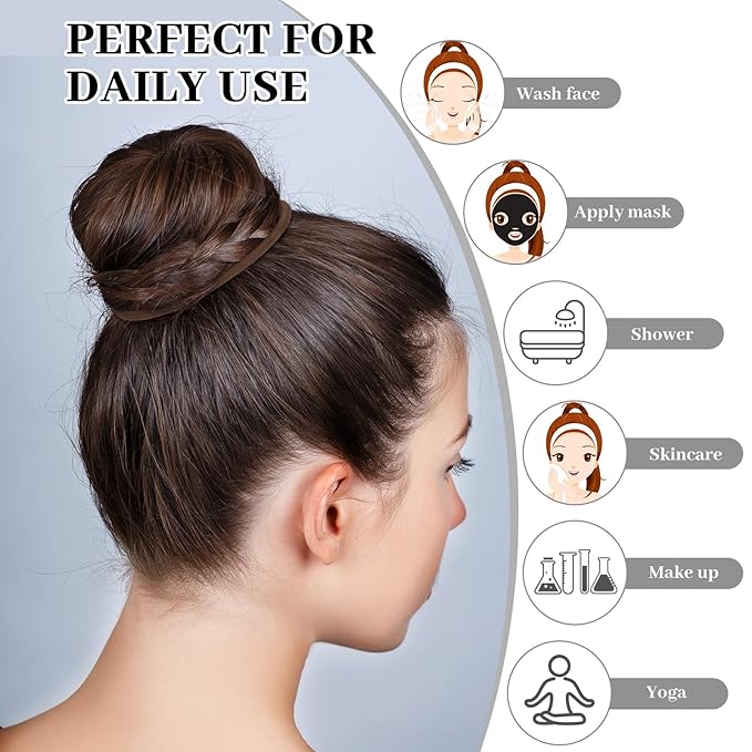 Dingion 80 Count Extra Long Hair Tie for Thick and Curly Hair Elastic Ponytail Holders for Women No Metal Bands Accessories(Multi Color)