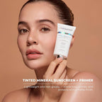 Infinitek Paris Skin Care Face Sunscreen Tinted Mineral Moisturizer Lotion SPF 50, 1.75Fl Oz - UVA/UBV and Blue Light Protection, Matte Finish, Water Resistant, Daily Lightweight Facial Sunblock