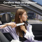 SUNMAY Cordless Hair Straightener, Portable Mini Flat Iron Hair Straightener for Travel, 20s Fast Heating, 5000mAh USB-C Rechargeable, Dual Voltage Hair Straighteners and Curlers 2 in 1 for Women