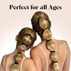 Kitsch Black Hair Ties No Damage - Strong, Stretchy Hair Bands | Soft Nylon Ponytail Holders, Snag-Free Rubber Bands, Perfect for Updos & Braids | Ideal Gifts for Women - Black, 20pcs