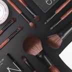 Bamboo Makeup Brushes Set Professional, Sable Makeup Brush Set with Case by Luxury ENZO KEN, Cosmetic Brushes Makeup Set, Make up Brushes Set Professional, Natural Hair Makeup Brush Set Professional.