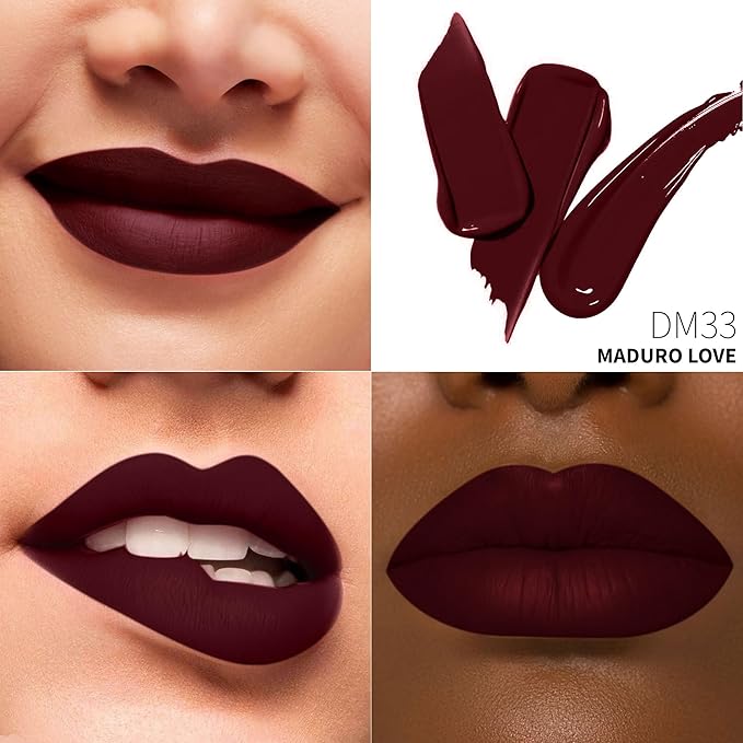 Brown Lipstick Matte for Women SuperStay Long Lasting Lipstick Smudge Proof No Transfer Liquid Lipsticks, Cruelty Free Lip Makeup,DM33 Maduro Love