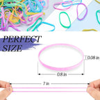 1000PCS Hair Rubber Bands(rainbow)