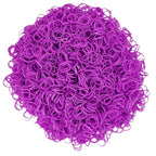 3200 Pcs Elastic Rubber Bands Small Hair Ties Hair Rubber Mini Hair Bands Hair Elastics Tiny Soft Holder Ponytails for Girls (Pink Purple)