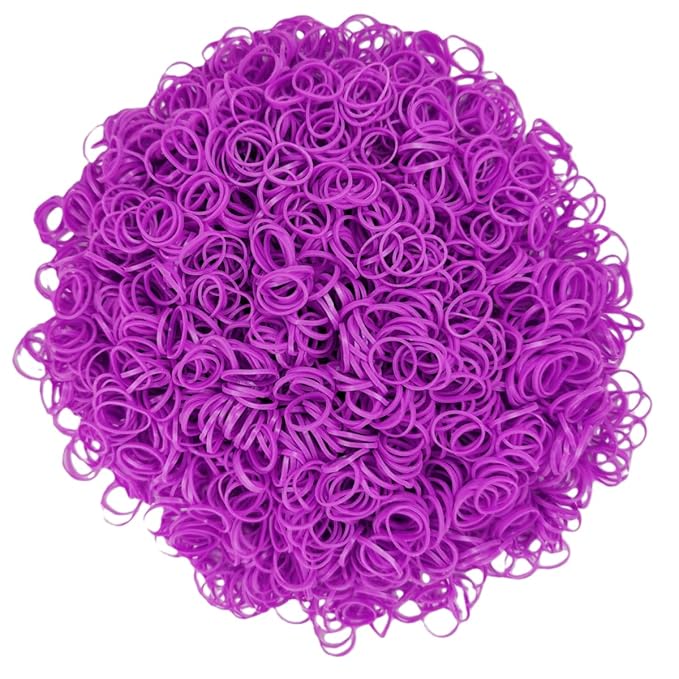 3200 Pcs Elastic Rubber Bands Small Hair Ties Hair Rubber Mini Hair Bands Hair Elastics Tiny Soft Holder Ponytails for Girls (Pink Purple)