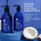 Luseta Blue Shampoo for Brassy Hair and Brunettes, Level Up Tones Down Orange & Copper Hues, Blue Shampoo and Conditioner for Color Treated Hair, Targets Brassy and Refresh cool-toned colors 2x16.9oz