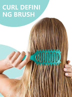 Curl Defining Brush for Curly Hair, 2025 Vented Detangling Brush for Wet, Curl Styling Brush for Women, Less Pulling, Defines & Shapes, Great Gift for Curly Hair Women (Green)