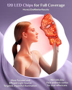 FOLOKE LED Light Therapy Mask Skin Care Mask, LED face & neck Red 630±5nm & NIR 830nm Wavelength,USB C Rechargeable for Home Use Working Travel Yoga (Sakura Pink