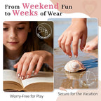 16 Sizes Press on Nails Kit for Kids - 32 Pieces French Almond Fake Nail Tips for Girls 8-12 Years Old with Jelly Nail Adhesives & No-Lamp Nail Glue, Birthday Christmas Gifts (Cozy Autumn)