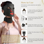 LED Light Therapy Mask Skin Care Mask & neck, LED Red 630±5nm & NIR 830nm Wavelength for Home Use