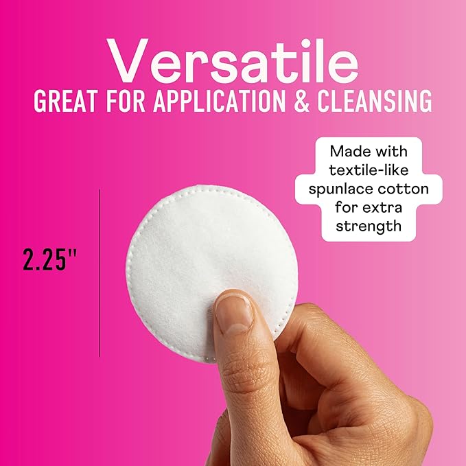 Swisspers Premium Cotton Rounds – 100 Count (Pack of 6) - 100% Pure Cotton - Soft, Absorbent, Hypoallergenic Pads for Makeup Removal, Skincare, Baby Care and Facial Cleansing - Lint Free