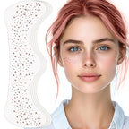 Rose Gold Glitter Freckles Face Tattoo, Sparkle Face Glitter Speckles, 4pcs Makeup Patches
