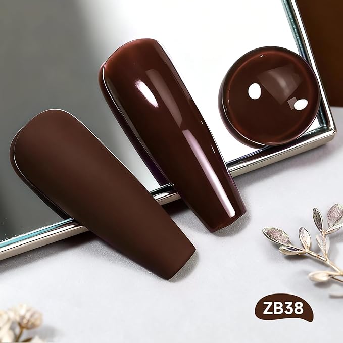 18ml Brown Nail Polish Large Volume Quick Drying Nail Polish, Fast Drying and Long Lasting Color Nail Art DIY Home Manicure Gift for Women