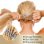 27 PCS Spiral Hair Ties,No Crease Coil Hair Bands, Phone Cord Hair Ties for Thick Hair - Women Ponytail Holder Elastics
