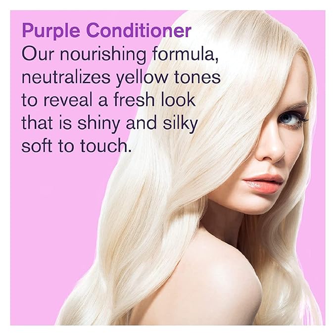 BOLD UNIQ Purple Hair Mask & Purple Conditioner Bundle - For Blonde, Platinum, Bleached, Silver, Gray, Ash - Remove Yellow Tones, Reduce Brassiness & Condition Dry, Damaged Hair. Cruelty-free & Vegan.