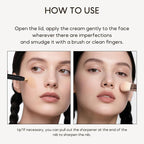 KISSIO Concealer Pencil,Under Eye Concealer,Cover Acne and Freckles,Brightener,Waterproof,Long-lasting,Cream,Makeup Pencil with Sharpener,02 NATURAL