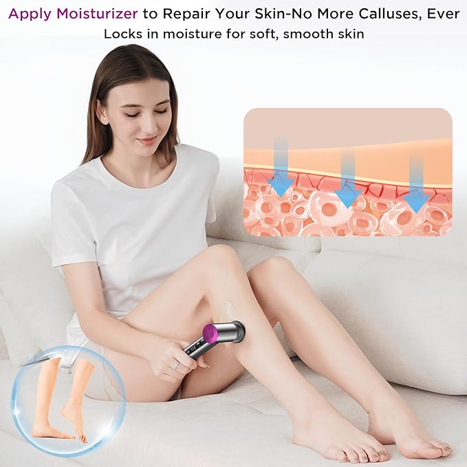 Electric Callus Remover, Apply Oil,Foot SPA,Electric Foot File,Reusable Nano-Glass Head, Ergonomic Callus Remover for feet, Rechargeable Pedicure Tools for Feet,Gifts for Men Women