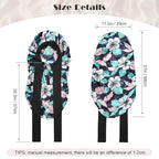 AWAYTR Long Satin Bonnet for Braids - Elastic Silk Hair Bonnets for Sleeping Night Cap Stretchy Tie Band for Women（Flower D）