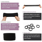100PCS Black Hair Ties for Women, Seamless Cotton Hair Bands, No Crease No Damage Hair Tie for Thick Thin Hair, Soft Ponytail Holders Hair Accessories for Girls, Chirstmas Gifts
