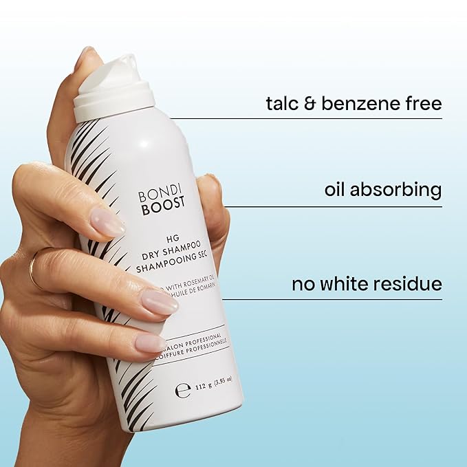 BONDIBOOST HG Dry Shampoo For Women & Men [3.95 oz] - Clinically Tested to Cleanse + Volumizes Hair, Refreshes + Protects & Strengthens Hair - Clean Formula with Rosemary - All Hair Types