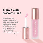 Lawless Forget the Filler Lip Plumping Line Smoothing Gloss - Strawberry Shortcake - Premium Volumizing Lip Gloss with Natural Ingredients Designed to Plump, Firm, and Hydrate Lips 0.11 oz