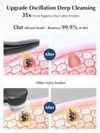 COSLUS Face Scrubber Facial Cleansing Brush: Silicone Portable Waterproof Rechargeable Face Wash Brush, 4 Cleansing Modes, Electric Face Exfoliator for Men Women Cleaning, Exfoliating, Massaging